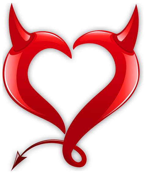 Heart With Horns And Tail
