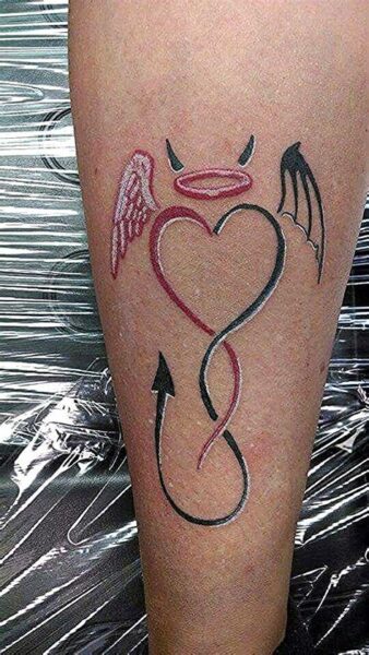 Heart With Horns Tattoo