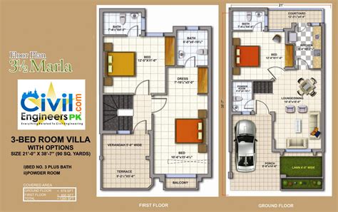 5 Marla House Design 3 Bedroom