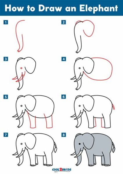 Elephants How To Draw