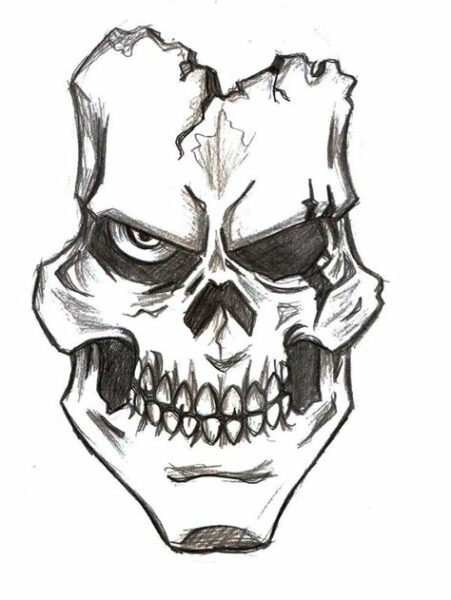 Skull Drawing Easy