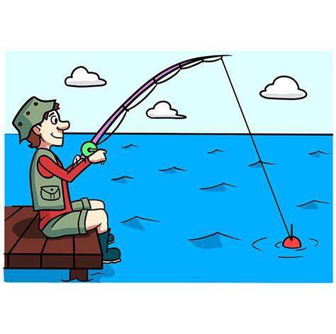 Fishing Easy Drawing