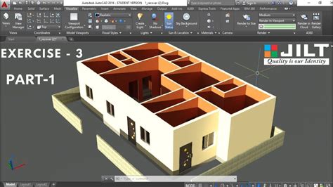 3D House Design In Autocad