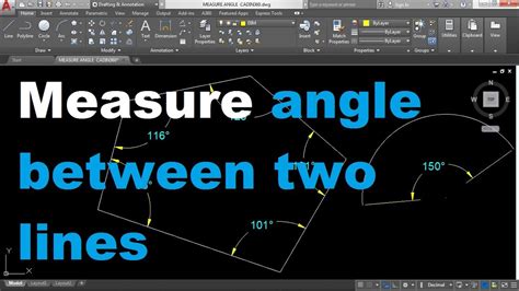 Autocad Angle Between Two Lines
