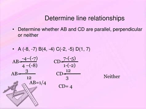 Determine If Segments Ab And Cd Are Parallel Perpendicular Or Neither