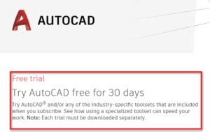 Free Trial Of Autocad