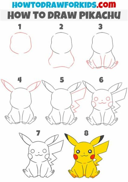 Pikachu How To Draw