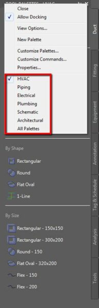 Tool Palette Disappeared Autocad