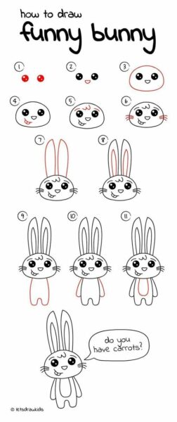 Bunny Step By Step Drawing