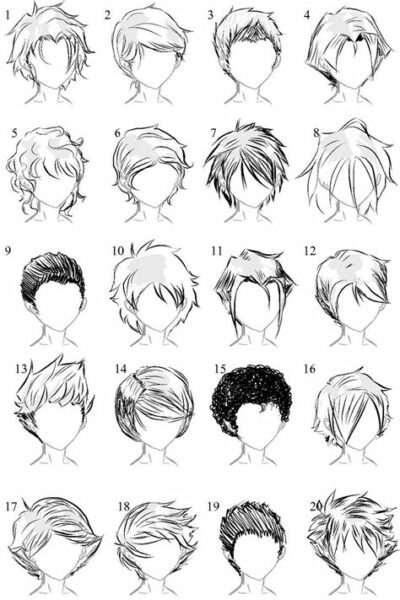 Anime Boy Hairstyles Drawing