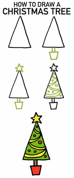 How To Drawing Christmas Tree