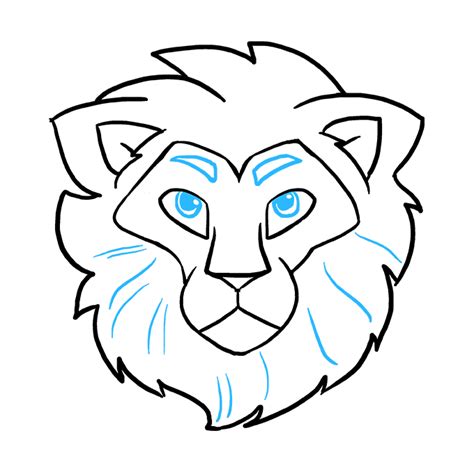 How To Draw Lion Face
