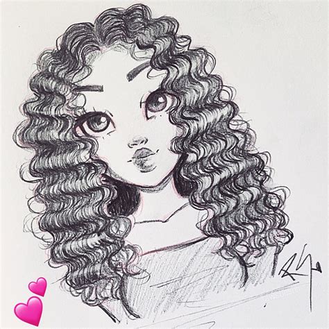Curly Hairstyles Drawing