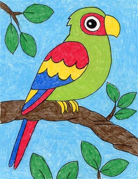 Easy To Draw A Parrot